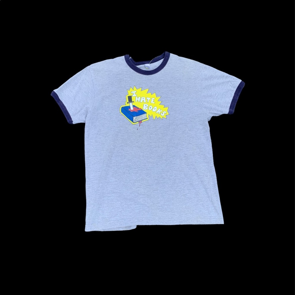 AMERICAN APPAREL “I HATE BOOKS” SHIRT